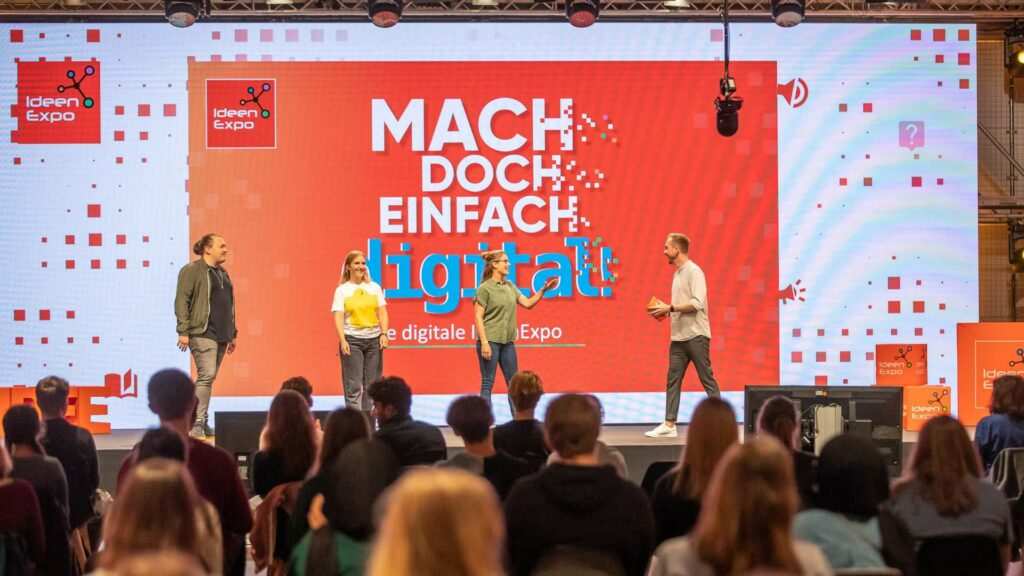 Business-Events als Tool gegen Fachkräftemangel 26 Impulspiloten digitale IdeenExpo 2021 Stage Moderatoren 1